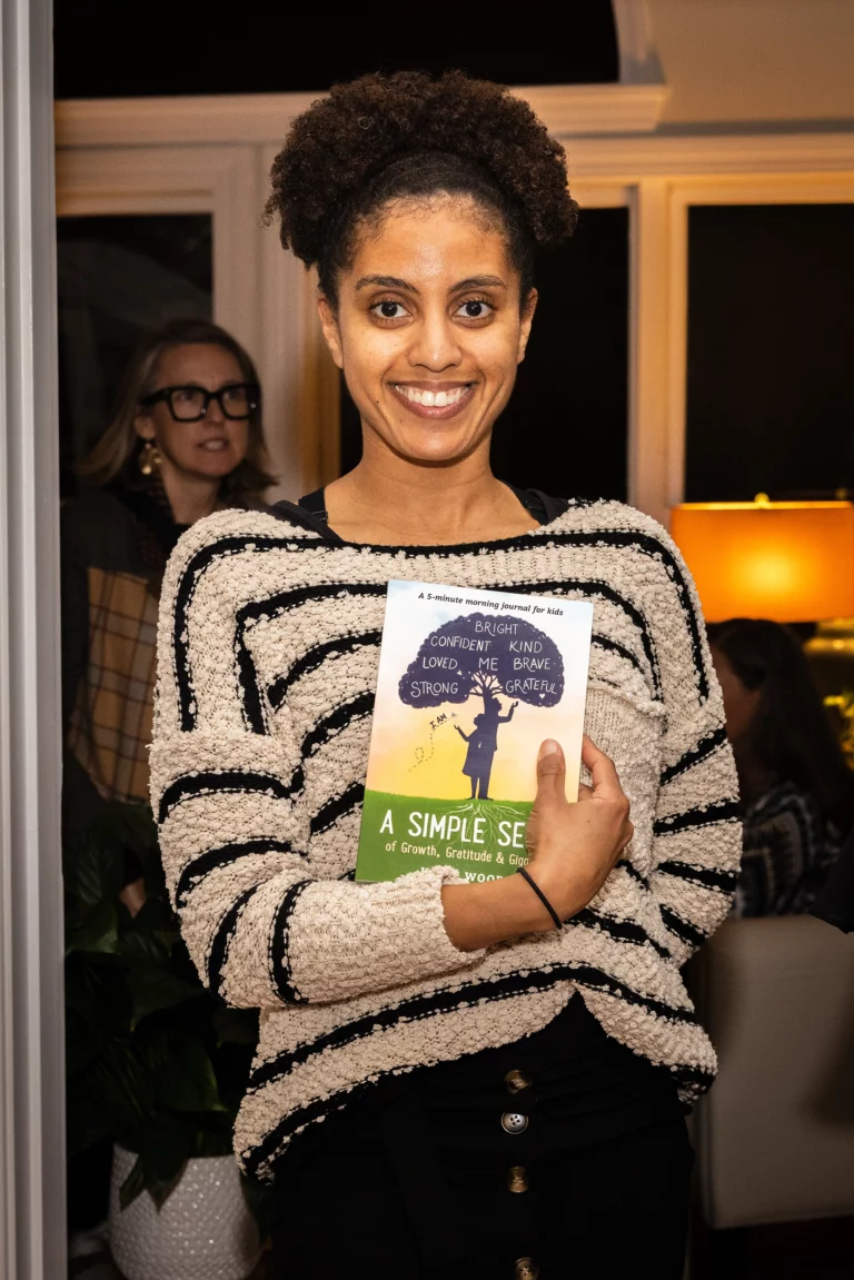 Woman smiling at the Chief Networking Evening