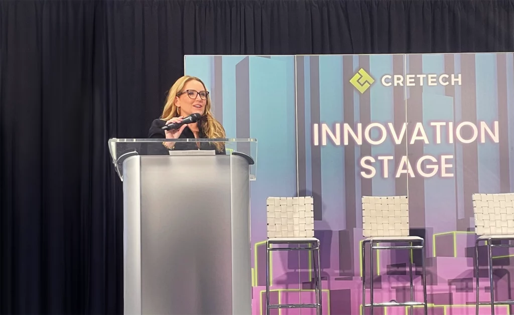Lisa Nickerson speaking at CREtech New York