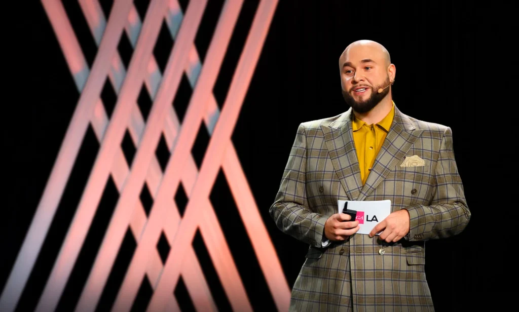 Joseph Soto presenting at AIGA LA's Design Week Event