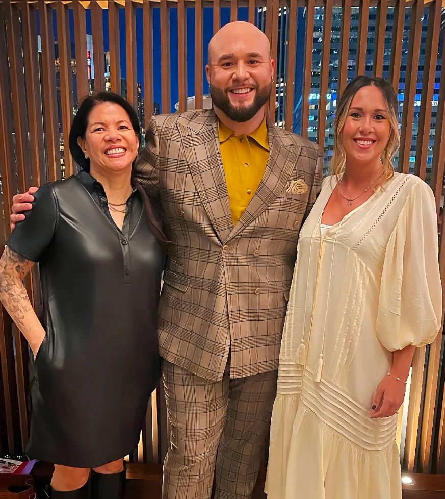 Joseph Soto and Olivia Leese with AIGA National Board member, Rachel Elnar